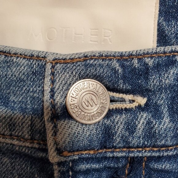 Mother Jean Women Size 25 High Waist Rider Skimp Medium Wash 5 pockets fly zip - Picture 4 of 12